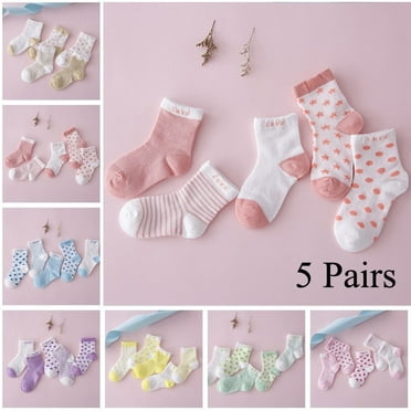 5 Pairs Baby Boy Girl Cartoon Cotton Socks NewBorn Infant Toddler Kids Soft Sock 
